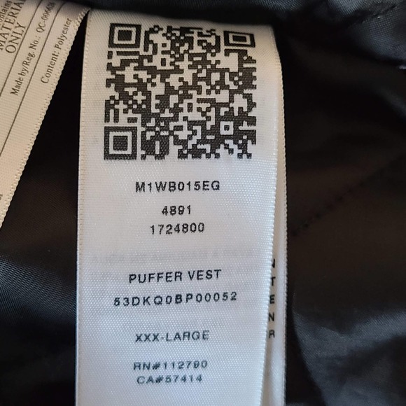 TRUE RELIGION Puffer Vest Blue Denim Leather Trim Quilted M1WB015EG Size 3XL‎ - Picture 10 of 13